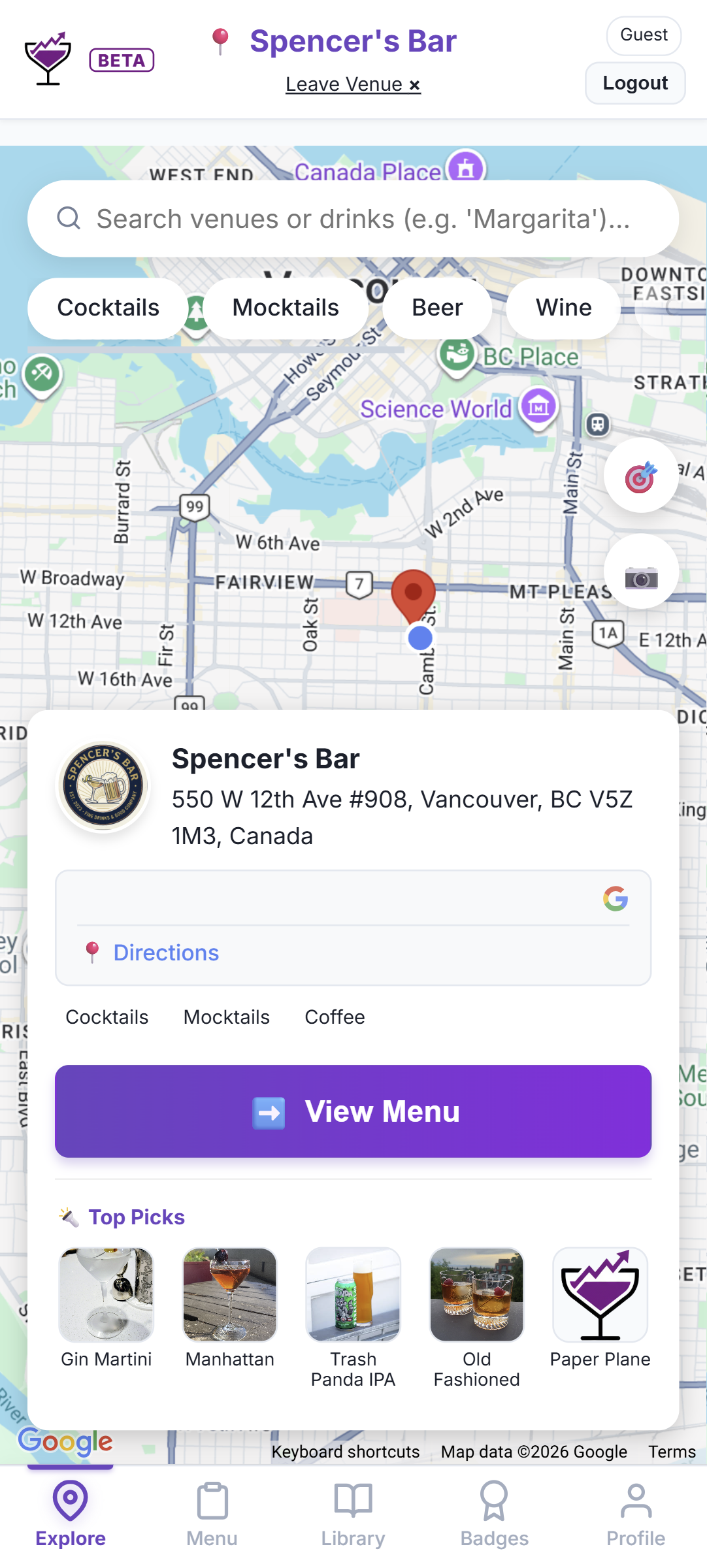 Guest Loyalty App Mobile Interface